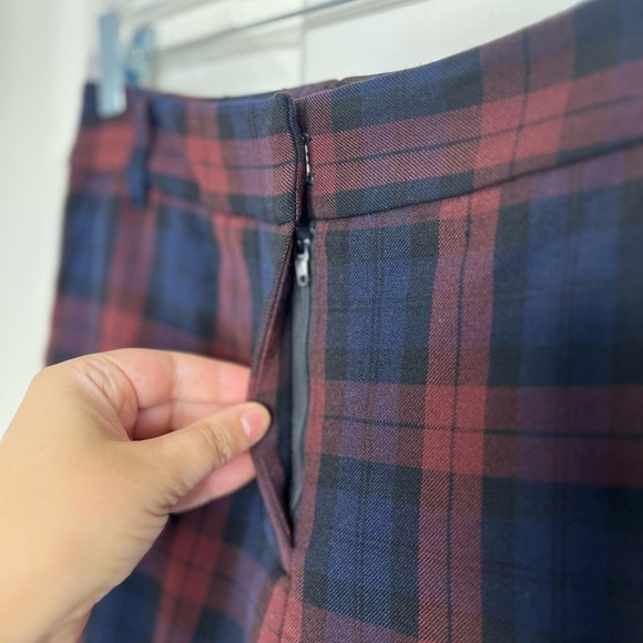 Velvet by Graham Spencer Check Trouser 4 Red Blue - Picture 5 of 16